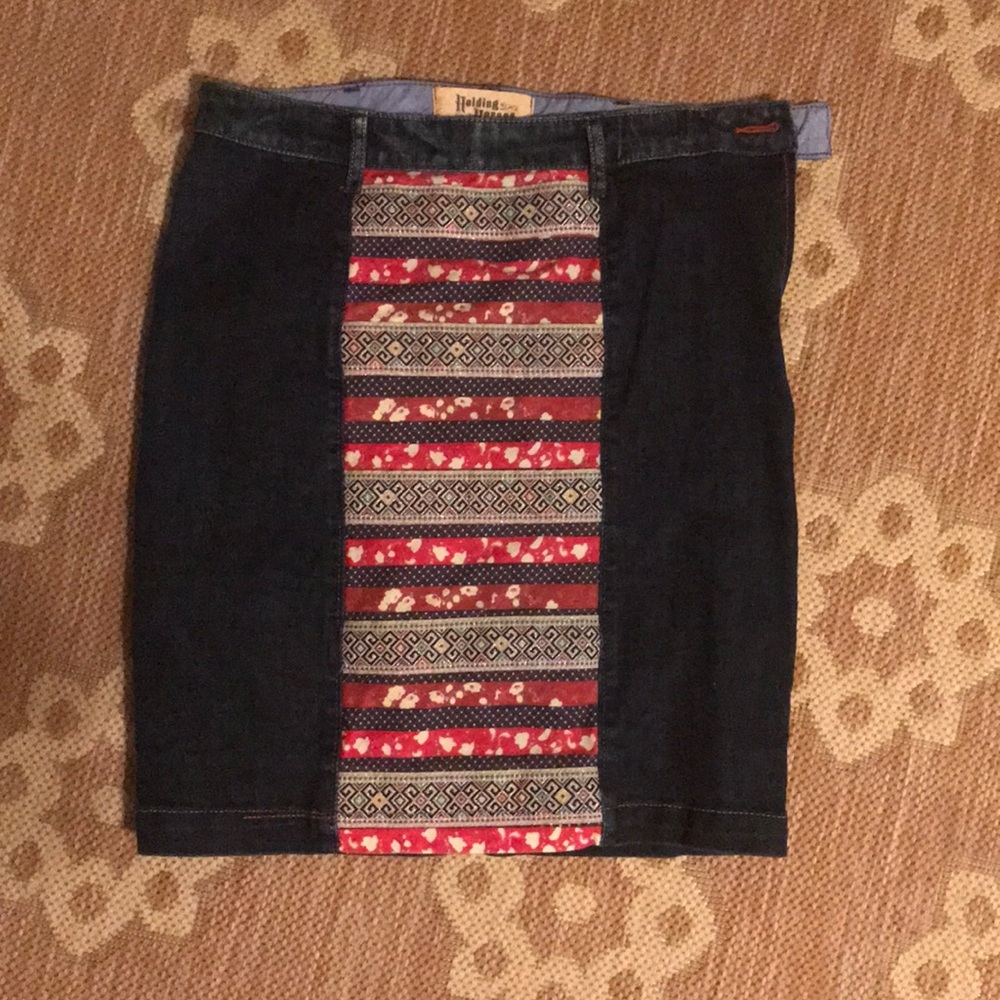 Anthropologie jean skirt
